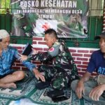 Peltu Rahmat Sopandi Pantau Kesehatan Warga dan Turun Tangan di Giat TMMD ke-128 Garut
