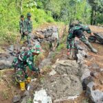 Bangun TPT dan Drainase Sepanjang 100 Meter, Kodim 0611/Garut Perkuat Infrastruktur Jalan di TMMD ke-128