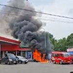 Tiga Motor Terbakar di SPBU Karangnunggal Saat Isi BBM